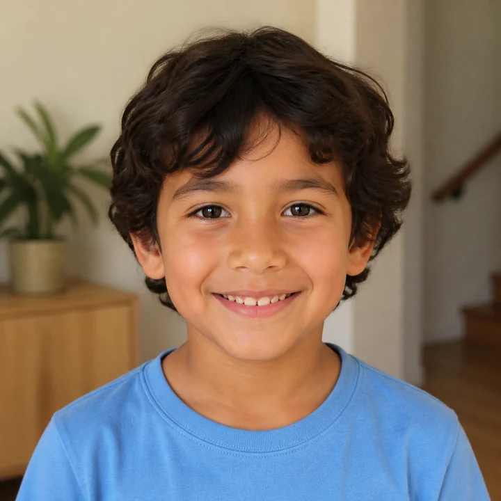 Example of a clear, front-facing child photo