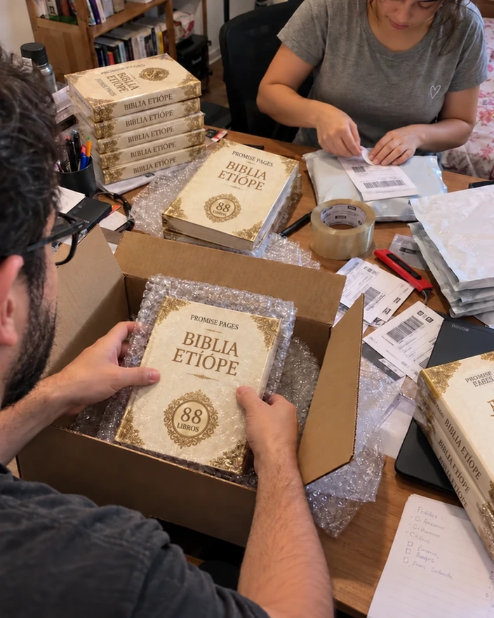Imagen de la edición física de la Biblia Etíope